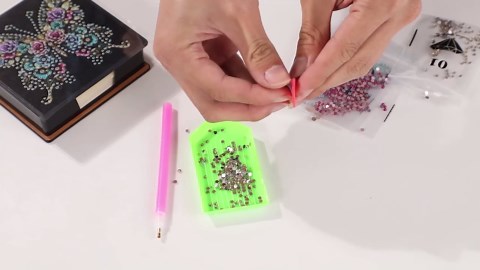 Amazon.com : DIY Diamond Note Storage Box with 160 Sticky Notes, Diamond Art Painting Leather Message Paper Storage Note Box Reusable Note Boxes, for Work Desk Organization-2PCS-5 : Office Products