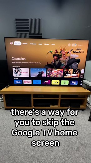 Google TV power-on hack. #googletv #androidtv #tvtips