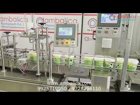 Curd Jar Filling Line - Servo Filling Machine & Lid Placement with Pressing Machine