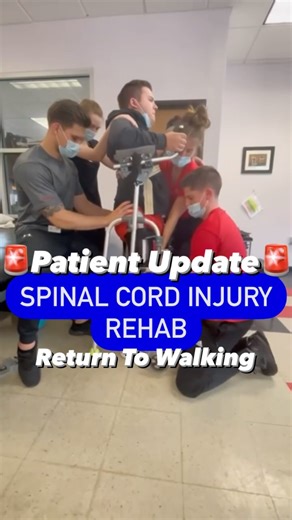 🔥Look at this progress! We have an exciting update to share with you all about this hardworking individual, Anthony. Back in 2016, Anthony sustained a C4 Incomplete spinal cord injury after taking a hard hit in hockey. He has been coming to therapy at TRP since 2019 working hard to return to walking independently. Look at him now! 👏 Anthony is taking steps overground for the FIRST TIME fully weight-bearing & holding himself upright in a walker! He has graduated to only needing a little assista