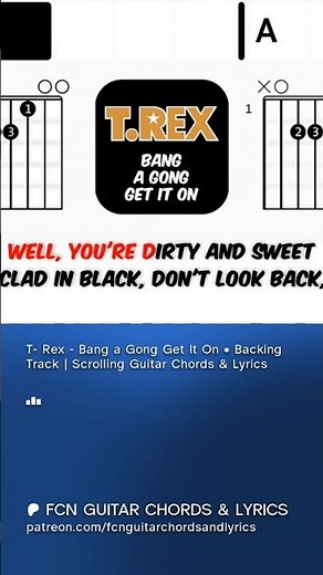 T. Rex - Bang a Gong Get It On • Backing Track #rock #music