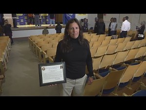 Commissioner's Recognition Award given to local woman at Connecticut State Police ceremony