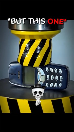 Nokia Vs Hydraulic Machine 💀 #nokia #hydrulicpress #trollface