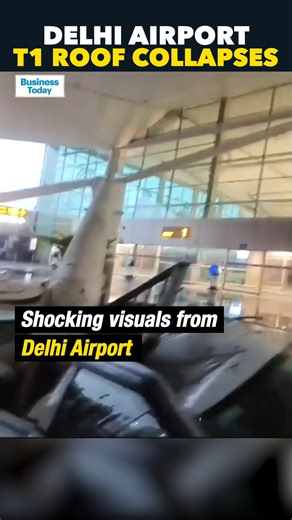 3.2K views · 14 reactions | IndiGo, SpiceJet Flights Cancelled As Delhi Airport Terminal T1 Roof Collapses | #DelhiAirportRoofCollapse #Terminal1RoofCollapse #HeavyRainfallDelhiAirport #RoofCollapseInjuriesDelhi #Terminal1DelhiAirportIncident #IndiGo #SpiceJet #FlightsCancelled | Business Today | Facebook