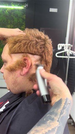 Strike Orange Hair 🚀 #barbertoker #fadegame #barber #hairtransformation #barbershop