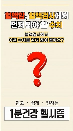 #2 혈액암 혈액검사 수치, 이것부터 보세요! 백혈구 · 혈소판 기준