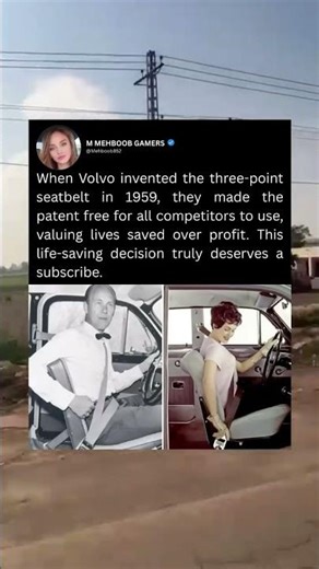 When Volvo invented the three-point seatbelt
