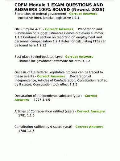 CDFM Module 1 EXAM QUESTIONS AND ANSWERS 100 SOLVED Newest 2025