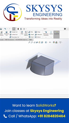 SKYSYS Engineering on Instagram: "Create smooth and complex 3D shapes with the Loft Command in SolidWorks 🚀 Learn how to connect multiple profiles and achieve accurate, professional models used in real-world design. 📐 Perfect for beginners & professionals 🎥 Watch, learn, and upgrade your CAD skills #SolidWorks #LoftCommand #3DModeling #CADDesign #MechanicalDesign #EngineeringSkills #solidworkstutorial"