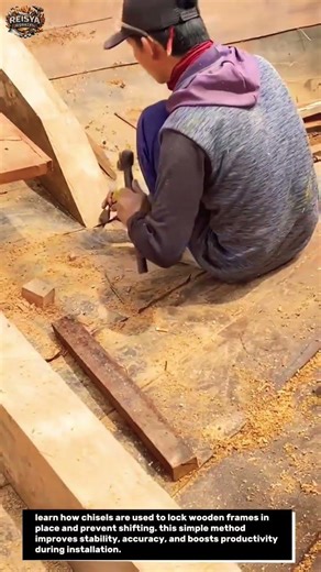 smart wood locking technique | chisel method to prevent shifting during installation