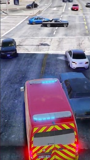 Dangerous emergency driving #lspdfr #firefighters #roleplay #gta #paris #ambulance