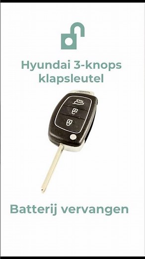 Hyundai 3-knops klapsleutel batterij vervangen