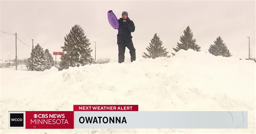 Mid-March blizzard unleashes some late season sledding mounds in south Minnesota
