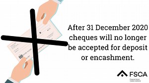 [AWARENESS] Last week the South African Reserve Bank (SARB), Financial Sector Conduct Authority (FSCA), Banking Association South Africa (BASA) and Payments Association of South Africa (PASA) announced the issuing and the acceptance/collection of cheques will cease, effective from 31 December 2020.​ Watch below for more information: | SA Reserve Bank