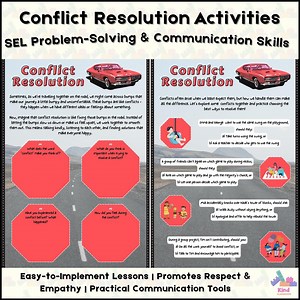 Conflict Resolution Worksheets for Students | SEL Problem Solving & Role Play Activities | Classroom Behavior Management Tool