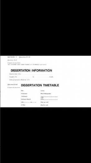 Dissertation information, IELTS Listening Practice Test 3 🎧 | Cambridge 2 #Shorts