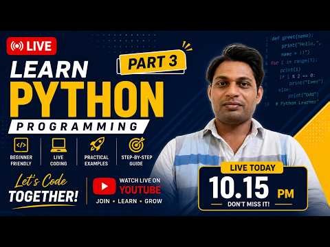 Python Basics Part 3: Live Tutorial for Absolute Beginners