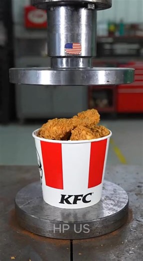 Hydraulic Press vs KFC bucket