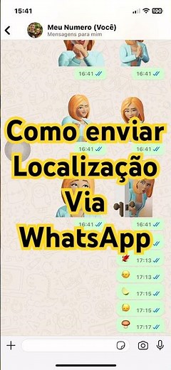 Como enviar sua localização no WhatsApp #localização #whatsapp #apple #ios17