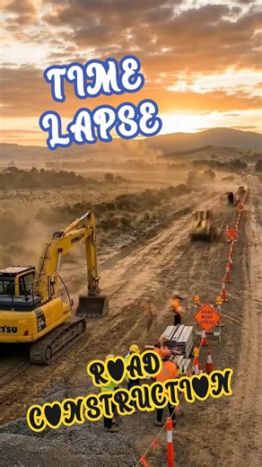 Road construction in few minutes #timelapse #construction #engineering