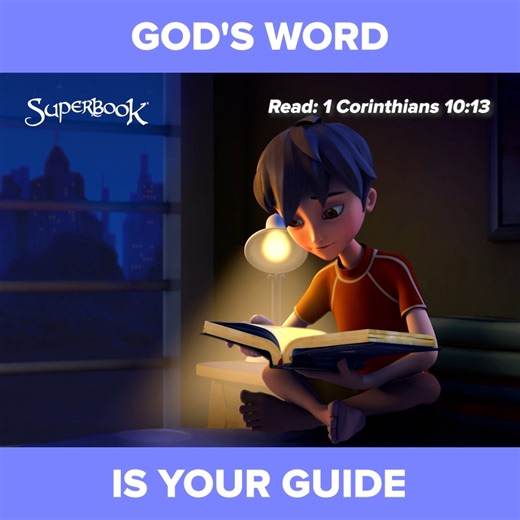 10K views · 799 reactions | Fighting temptation isn’t easy.  But when we fill our hearts with God’s Word and choose to obey it, we can overcome trials and stay away from sin!  Teach kids Biblical truths so they can live in victory too!  . . . . . SUPERBOOK Bringing Bible Stories and Jesus' love to kids everywhere Series + App + Academy + Outreach | Superbook | Facebook