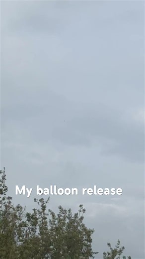 My mini astronaut release on helium balloon