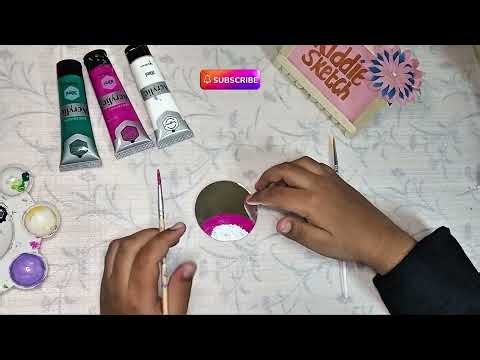 How To Paint On Mirror With Acrylic Paints | Easy Painting Ideas For Beginners | DIY Mirror Art
