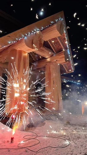 17K views · 690 reactions | Merry Christmas from everyone at Langberg Log Homes. May your holiday be filled with Peace Hope and Joy. | Langberg Log Homes | Facebook
