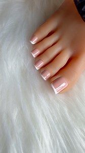 Beautiful French tips on toe nails 💅 inspo #nailart #nailinspo | Diseph Benson Page