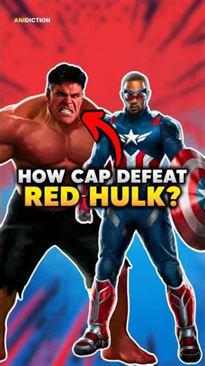 How did Captain America defeat the Red Hulk? #captainamerica #redhulk