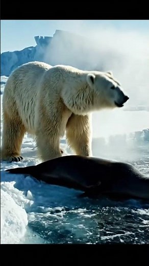 The fierce hunt: How polar bears catch seals in the Arctic.
