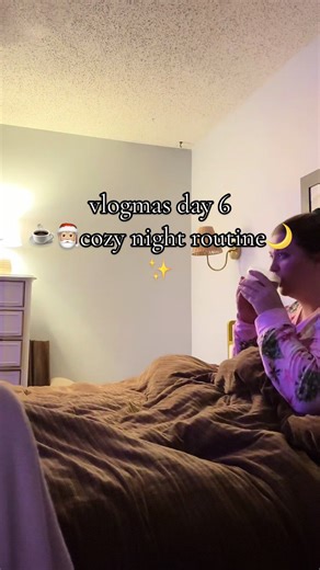 Vlogmas - day 6! A cozy night routine with hot chocolate, skin care routine, downtime, and a devotional! 🩷 #vlogmas #christmas #nightroutine #slomw #devotional