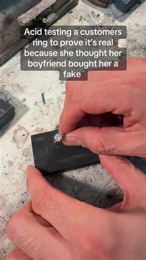 Should they even be getting married? #jeweler #jewelrybusiness #goldtesting #acidtest