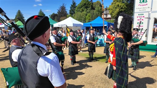 Members of the Gordon Highlanders Association Drums & Pipes, playing the tune 'Hector the Hero' during their display at the 2025 Aboyne Highland Games, held on Saturday 2nd August 2025. The tune "Hector the Hero" was composed by J Scott Skinner in praise of Sir Hector MacDonald, a brave soldier who met a tragic end. Hector MacDonald was born in the Black Isle in 1857, enlisted in the 92nd Gordon Highlanders in 1870 and rose through the ranks to become a Major-General. #aboynehighlandgames #gordo