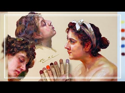Oil Pastel Demo | Portrait Drawing Practice | Art Process Video