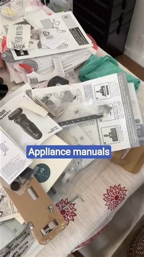 How to store your appliance manuals #homeorganisation #manualstorage #storageideas