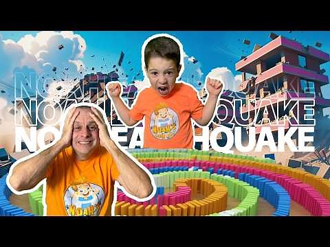 Noah's 1000 Domino Spiral Challenge! Epic Fails & Big Wins! Indoor Play for Kids