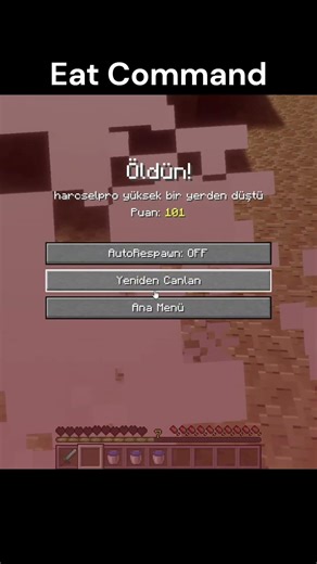 Minecraft Eat Command #minecraft #minecraftshorts #gaming