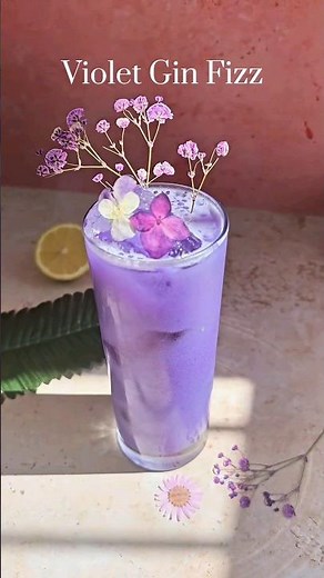 Violet Gin Fizz Cocktail Recipe by The Ice Co