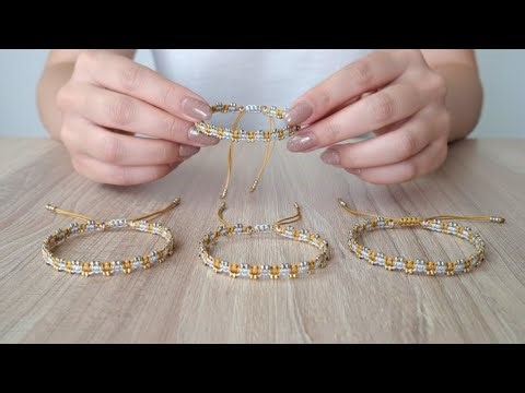 Minimal Two-Tone Macramé Bracelet | Elegant Handmade Jewelry✨