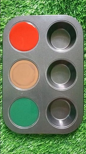 Satisfying Red, Brown & Green Mixing! #ColorMixing