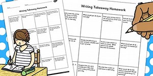 Editable Writing Takeaway Homework