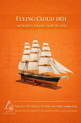 Flying Cloud 1851 Wooden Ship Model Plans, 1:60 Scale (instant Download) - Etsy