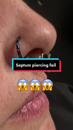 Septum Piercing Fail: Incorrect Placement and Failed Procedure