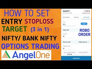 Options Trading Buy Stoploss Target 3in1|Robo Order Angel Broking|How to Set StopLoss in Angel One