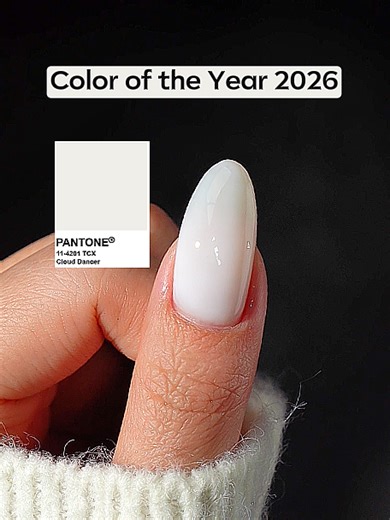 💭🩰The Color of Year 2026: Cloud Dancer 💅Use: Shade 1634 from Modelones Hema Free Valentines 6 Colors Gel Polish Set (B0FGHQRVLV) 🔎Modelones Gel Polish to Shop on Amazon #modelones #modelonesgelpolish #gelnails #gelnailpolish #gelnail #nailtok #nailart #nail #nailinspo #nailinspiration #pantone2026 #pantonecoloroftheyear #nailswatches #clouddancer