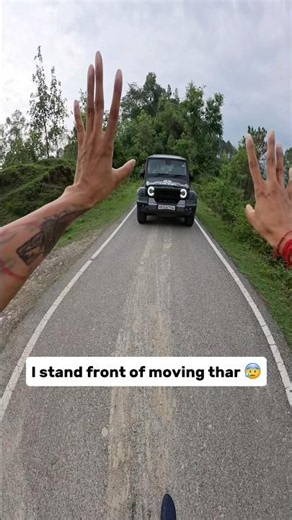 I stand front of moving thar 😨￼