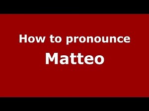 How to pronounce Matteo (Spanish/Argentina) - PronounceNames.com