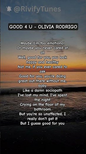 good 4 u - Olivia Rodrigo #lyrics #oliviarodrigo #olivia_rodrigo #good4u #good4uoliviarodrigo