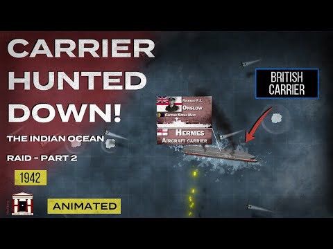 How Japan destroyed British carrier HMS Hermes: Indian Ocean raid, 1942 - animated